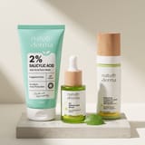 Acne Routine: Salicylic Face Wash + Salicylic Serum + Aqua Sunscreen SPF 50 thumbnail 1