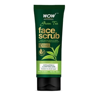 Green Tea Face Scrub - with Green Tea Extract & Green Kaolin Clay - 100 ml
