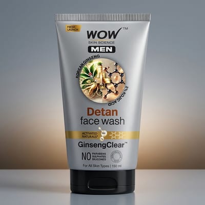 Men's Korean Ginseng & Kojic Acid Detan Face Wash Gel Brightening