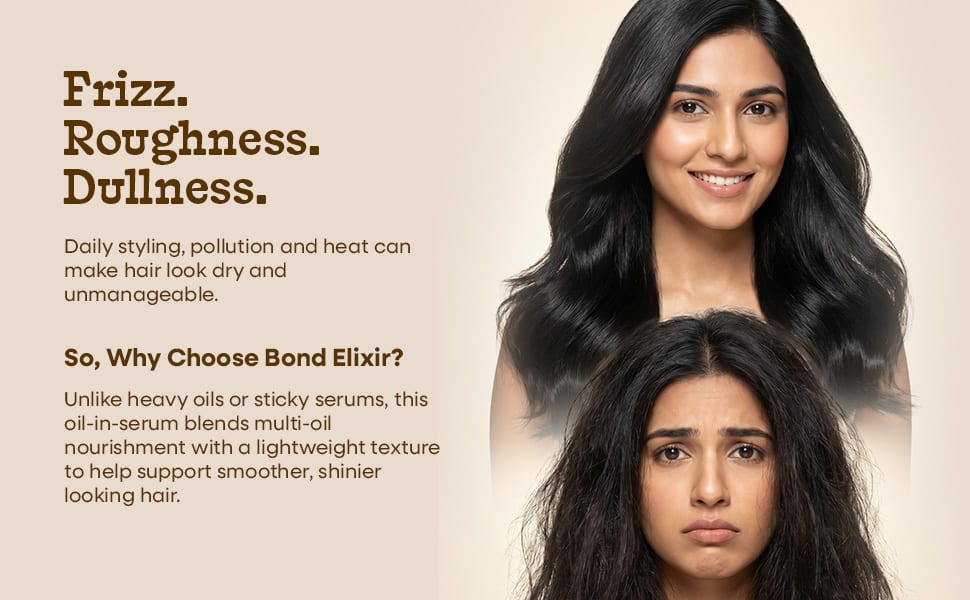 Frizz, roughness, dullness — why choose Bond Elixir