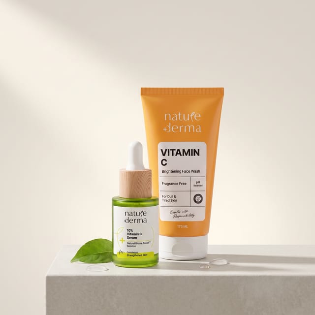 Glow Duo: 10% Vitamin C Serum + Vitamin C Brightening Face Wash