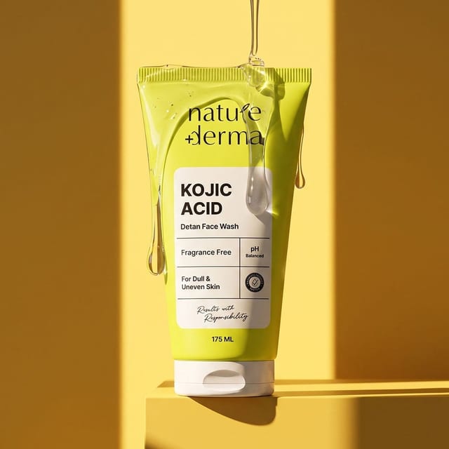 Nature Derma Kojic Acid Detan Face Wash - 175 ml