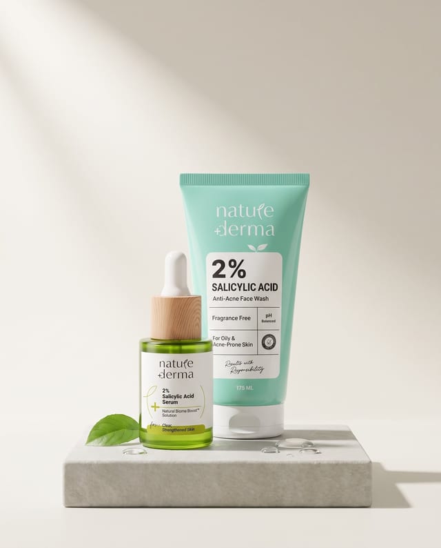 Acne Duo: 2% Salicylic Acid Serum + 2% Salicylic Acid Face Wash