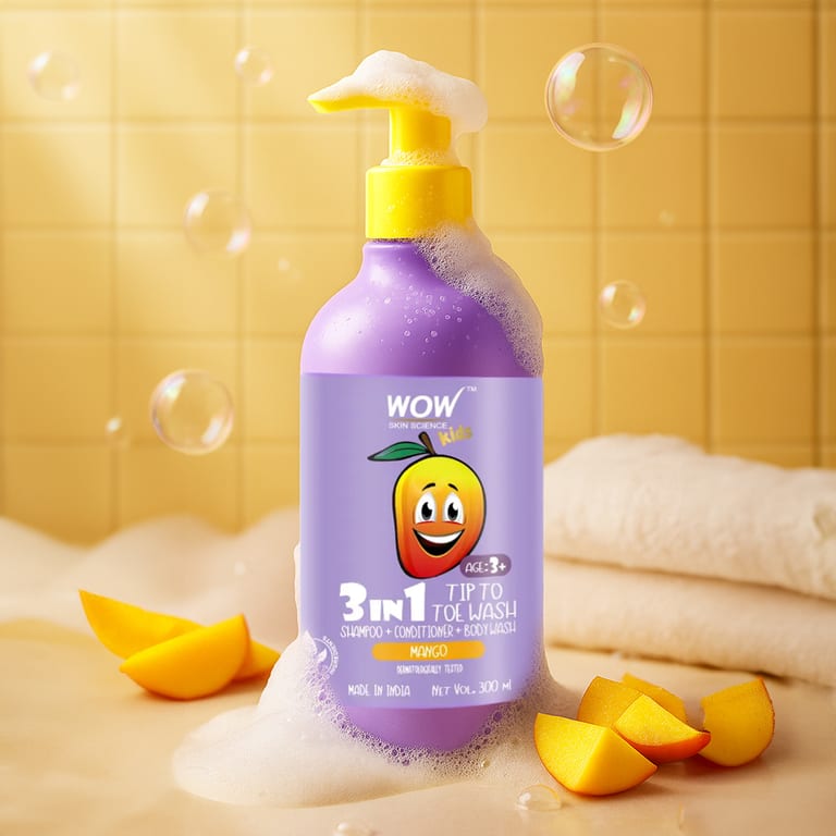 Mango Kids 3-in-1 Wash Tear-Free & Gentle for Ages 3+