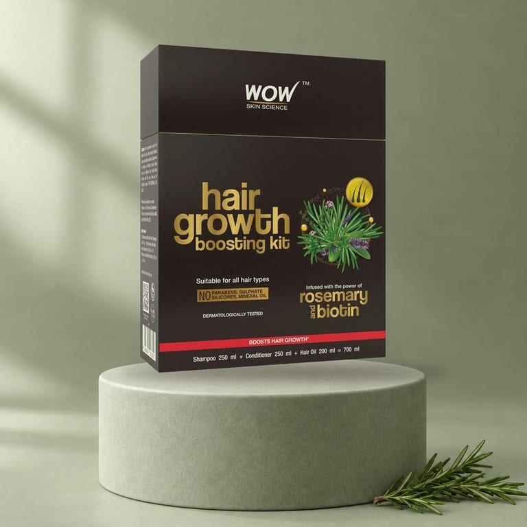 Rosemary & Biotin Hair Care Kit Reduces Hair Fall & Promotes Fuller