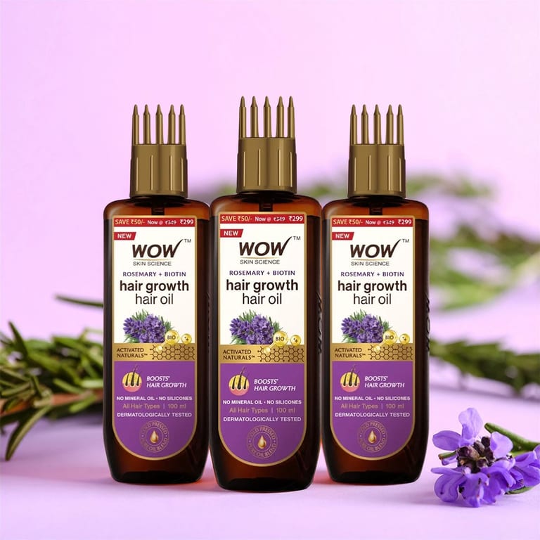 Rosemary & Biotin Hair Oil Promotes Growth & Reduces Hair Fall