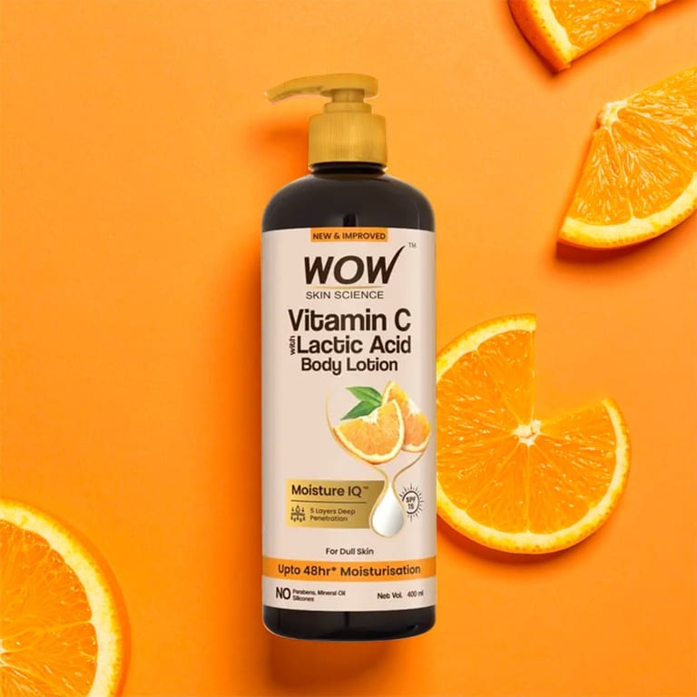 Vitamin C With Lactic Acid Body Lotion Hydrates & Brightens Dull Skin