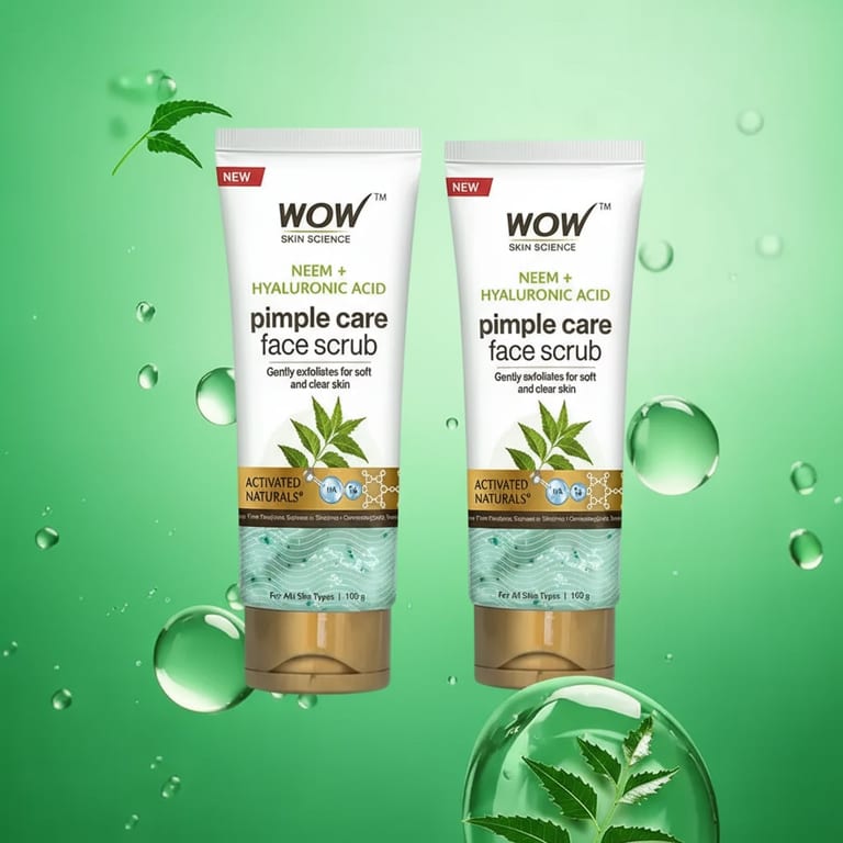 Neem & Hyaluronic Acid Face Scrub Pimple Control & Skin Hydration