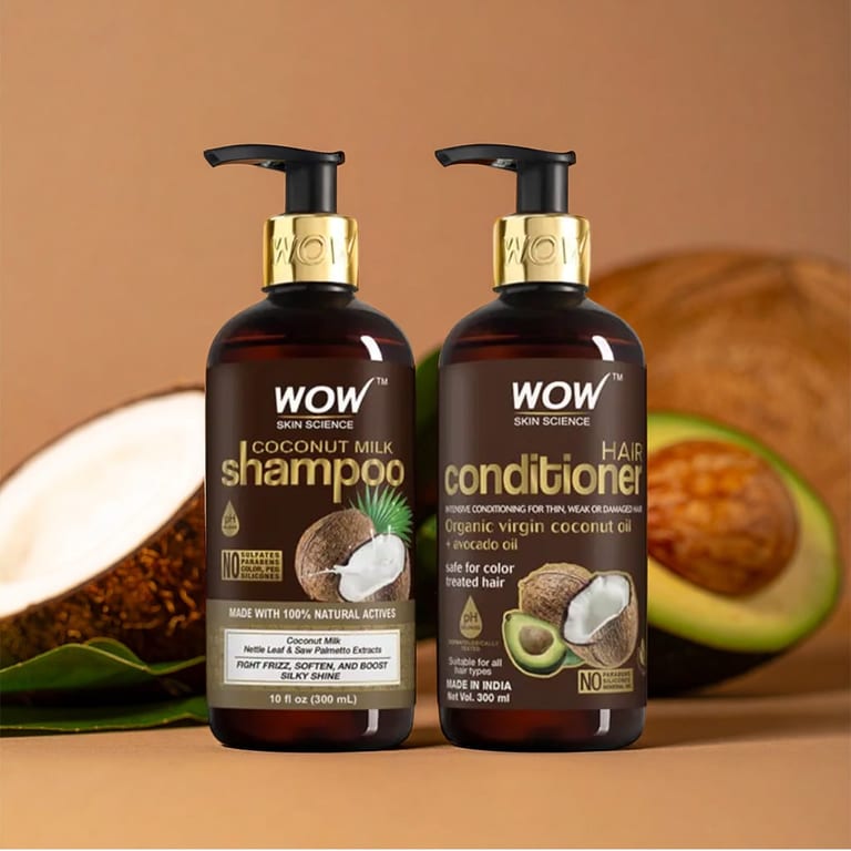Coconut Milk Shampoo & Conditioner Set Restore Shine and Hydration