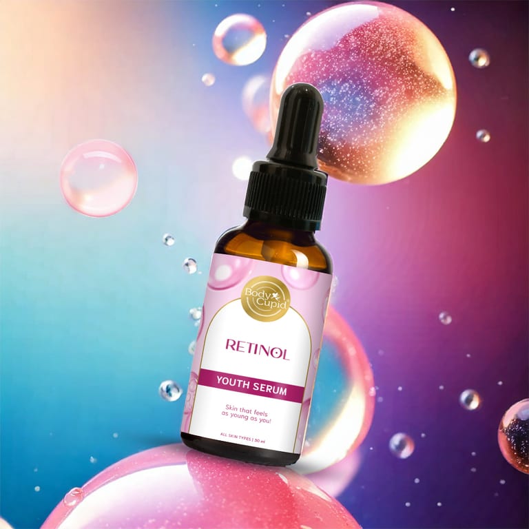 RETINOL FACE SERUM WITH HYALURONIC ACID, WITCH HAZEL, & ALOE EXTRACT - 9 SKIN BENEFITS - 30 ML