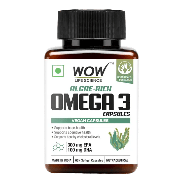 Algae Rich Omega 3 Vegetarian Capsules Plant-Based Heart & Brain