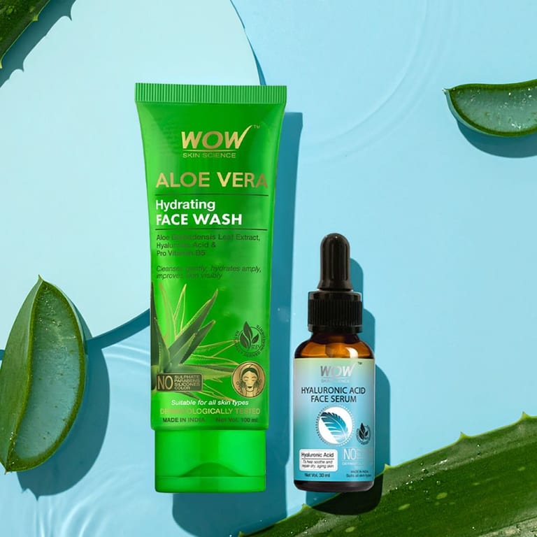 Aloe Vera Face Wash & Hyaluronic Acid Serum Kit Moisture Balance