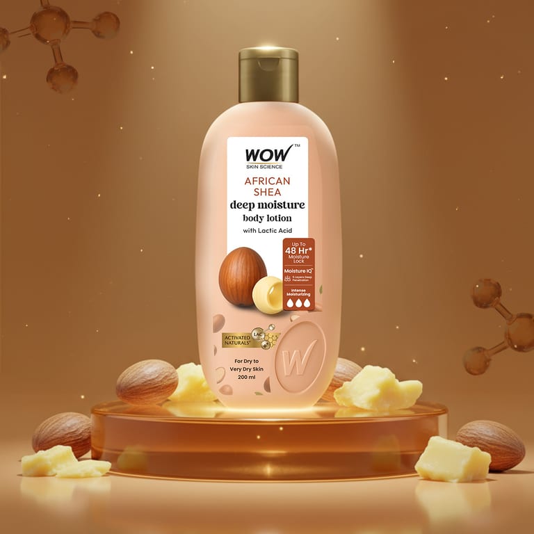 African Shea Body Lotion with Lactic Acid Comforts & Softens Dry Skin
