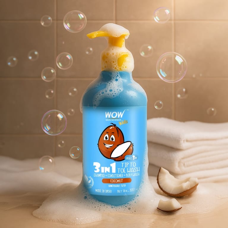 3-in-1 Coconut Kids Wash Gentle Head-to-Toe Cleansing