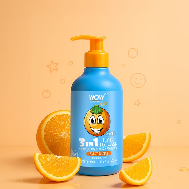 Sweet Orange Kids 3-in-1 Wash Gentle Tear-Free Cleanse