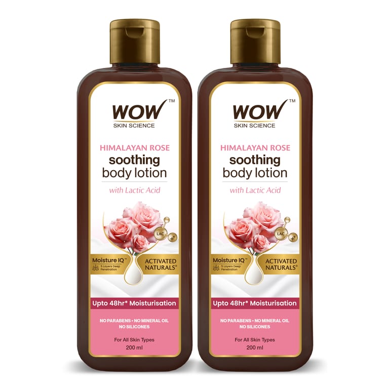 Himalayan Rose With Lactic Acid Body Lotion Calms & Moisturises Dry