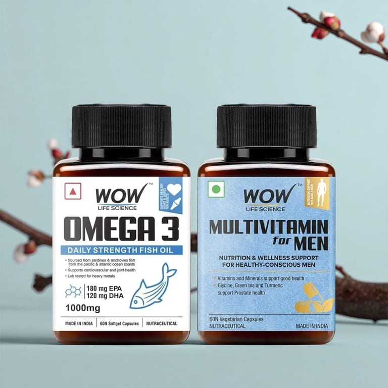 Men's Omega 3 & Multivitamin Combo Complete Daily Nutrition