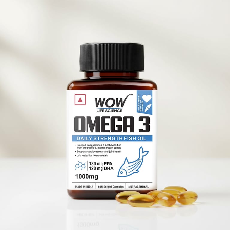 Omega-3 Fish Oil Capsules Supports Heart & Overall Health