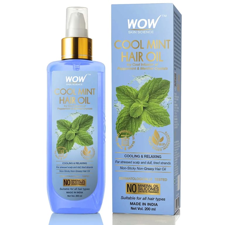 Cool Mint Hair Oil with Comb Applicator Cooling Scalp Care for All