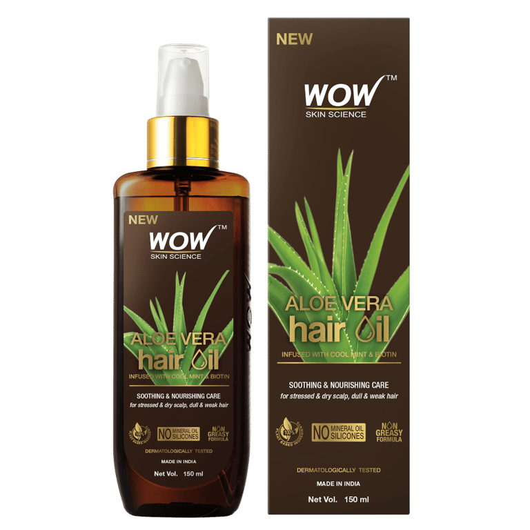 Aloe Vera Hair Oil Soothing Nourishment for Dry Scalp & Dull Hair