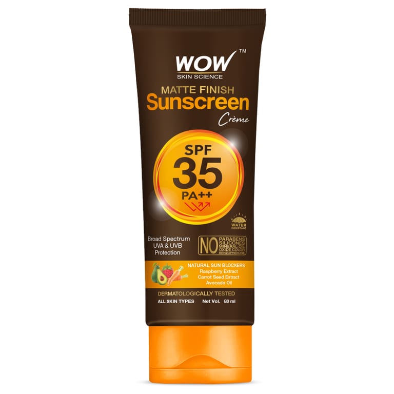 WOW Matte Sunscreen SPF 35 PA++ Broad-Spectrum UV & Pollution Shield