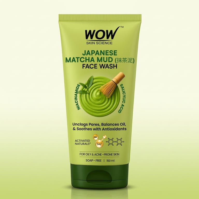 Japanese Matcha Mud Face Wash Purifies & Balances Oily Skin
