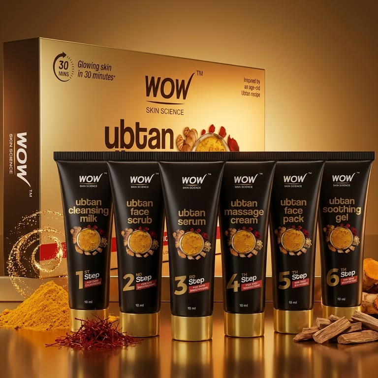 Ubtan Radiance 6-Step Facial Kit De-Tan & Glow in Minutes