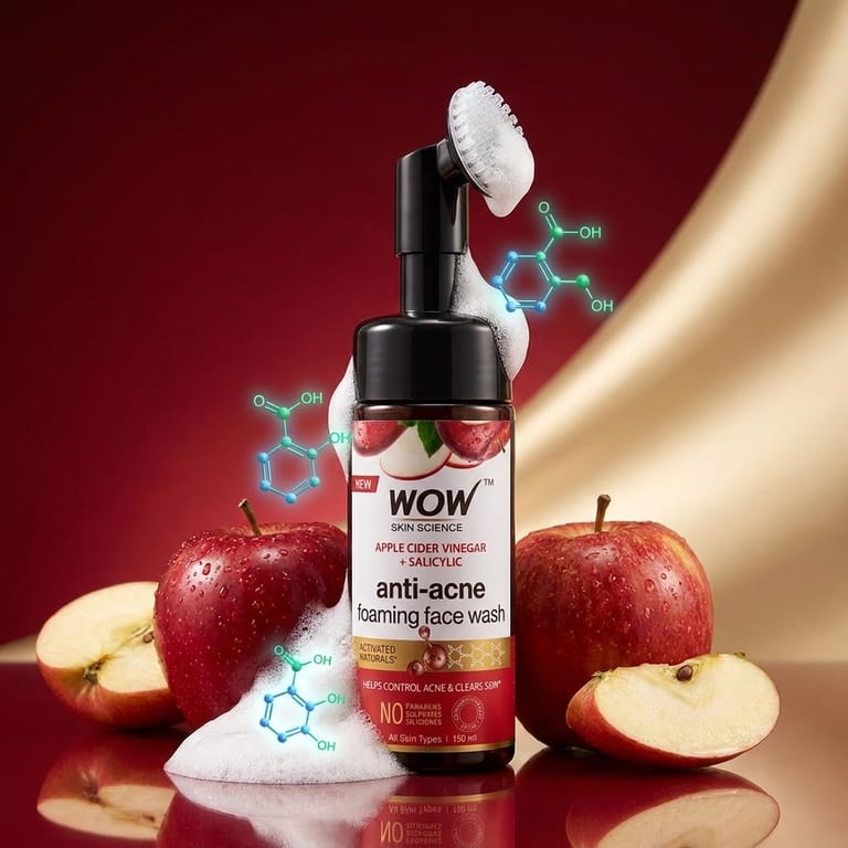 Apple Cider Vinegar Foaming Face Wash With Built In Brush