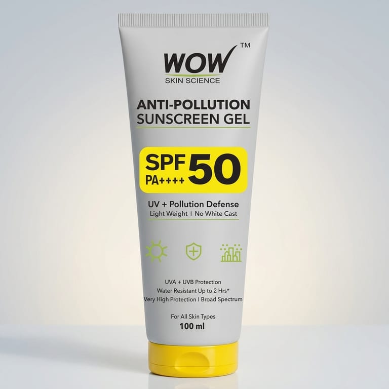 Anti-Pollution Sunscreen Gel SPF 50 PA++++ | For All Skin Types | 100 ml