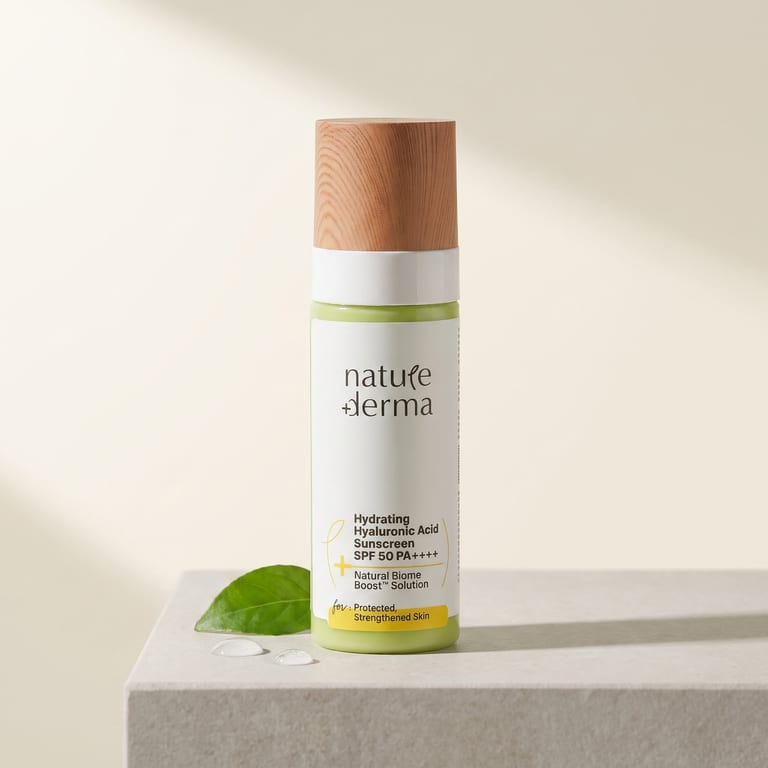 Hydrating Hyaluronic Acid Aqua Sunscreen SPF 50 PA++++ with Natural Biome-Boost™ Solution - 50 ml