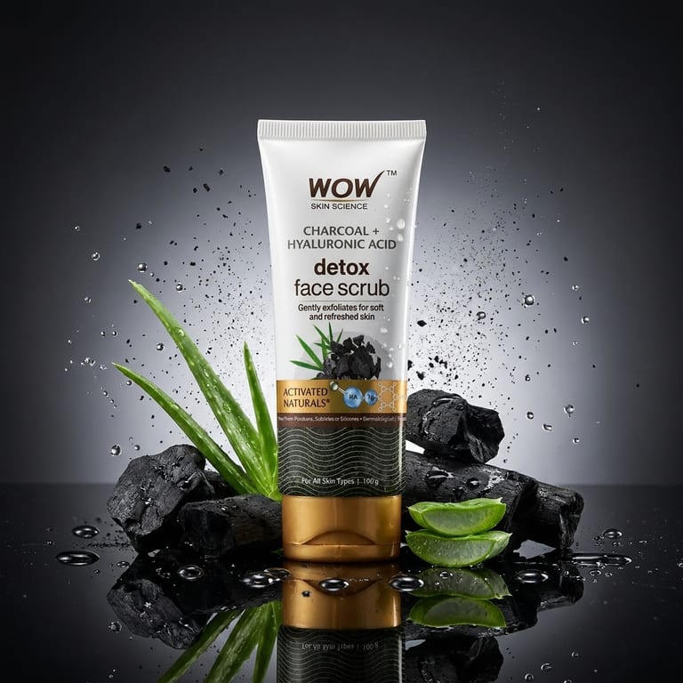 Activated Charcoal Face Scrub Deep Cleansing & Oil Control