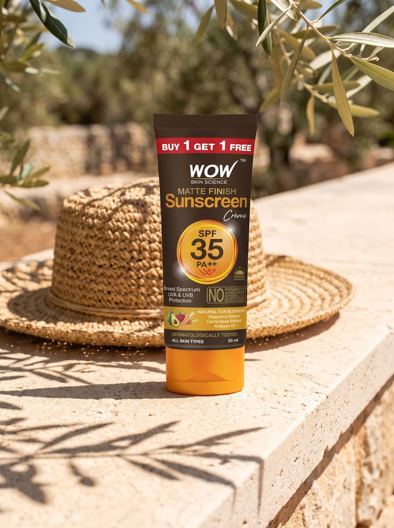 Matte Finish Sunscreen SPF 35 PA++ Lightweight UVA & UVB Protection