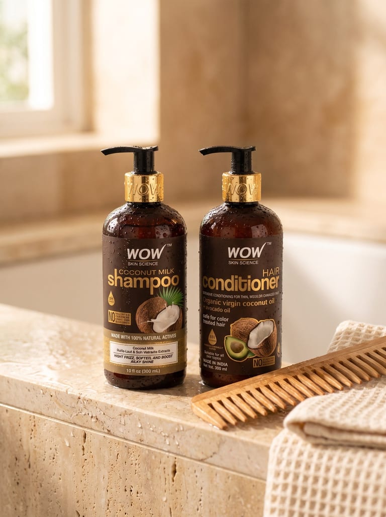 Coconut Milk Shampoo & Conditioner Set Restore Shine and Hydration