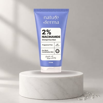Nature Derma 2% Niacinamide Oil & Spot Face Wash - 175 ml