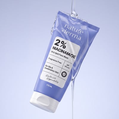 Nature Derma 2% Niacinamide Oil & Spot Face Wash - 175 ml
