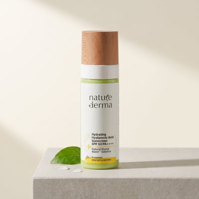 Hydrating Hyaluronic Acid Aqua Sunscreen SPF 50 PA++++ with Natural Biome-Boost™ Solution - 50 ml