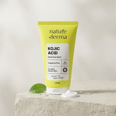 Nature Derma Kojic Acid Detan Face Wash - 175 ml
