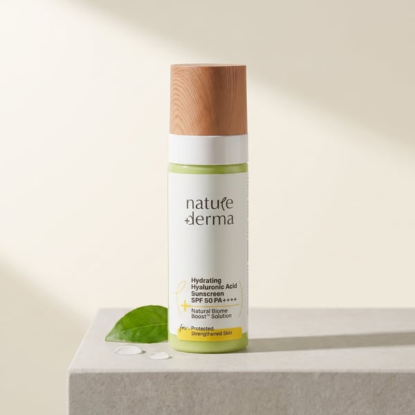 Hydrating Hyaluronic Acid Aqua Sunscreen SPF 50 PA++++ with Natural Biome-Boost™ Solution - 50 ml