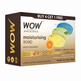  Moisturizing Soaps with Ceramide - Vitamin C, Green Tea, Aqua - Pack of 5 - 500 g