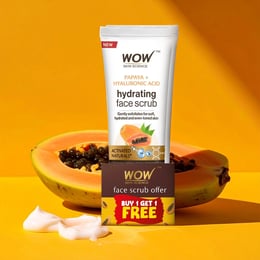Papaya & Hyaluronic Acid Face Scrub Gentle Exfoliation & Hydration