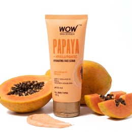 Papaya & Hyaluronic Acid Face Scrub Gentle Exfoliation