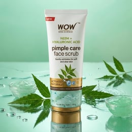Neem & Hyaluronic Acid Face Scrub Pimple-Free, Glowing Skin