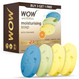 Moisturising Soaps with Ceramide,Vitamin C, Green Tea, Aqua - pack of 4 (400 gm)