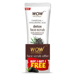 Charcoal + Hyaluronic Acid Detox Face Scrub B1G1 - (100ml x 2) - 200ml