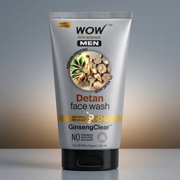Men's Korean Ginseng & Kojic Acid Detan Face Wash Gel Brightening