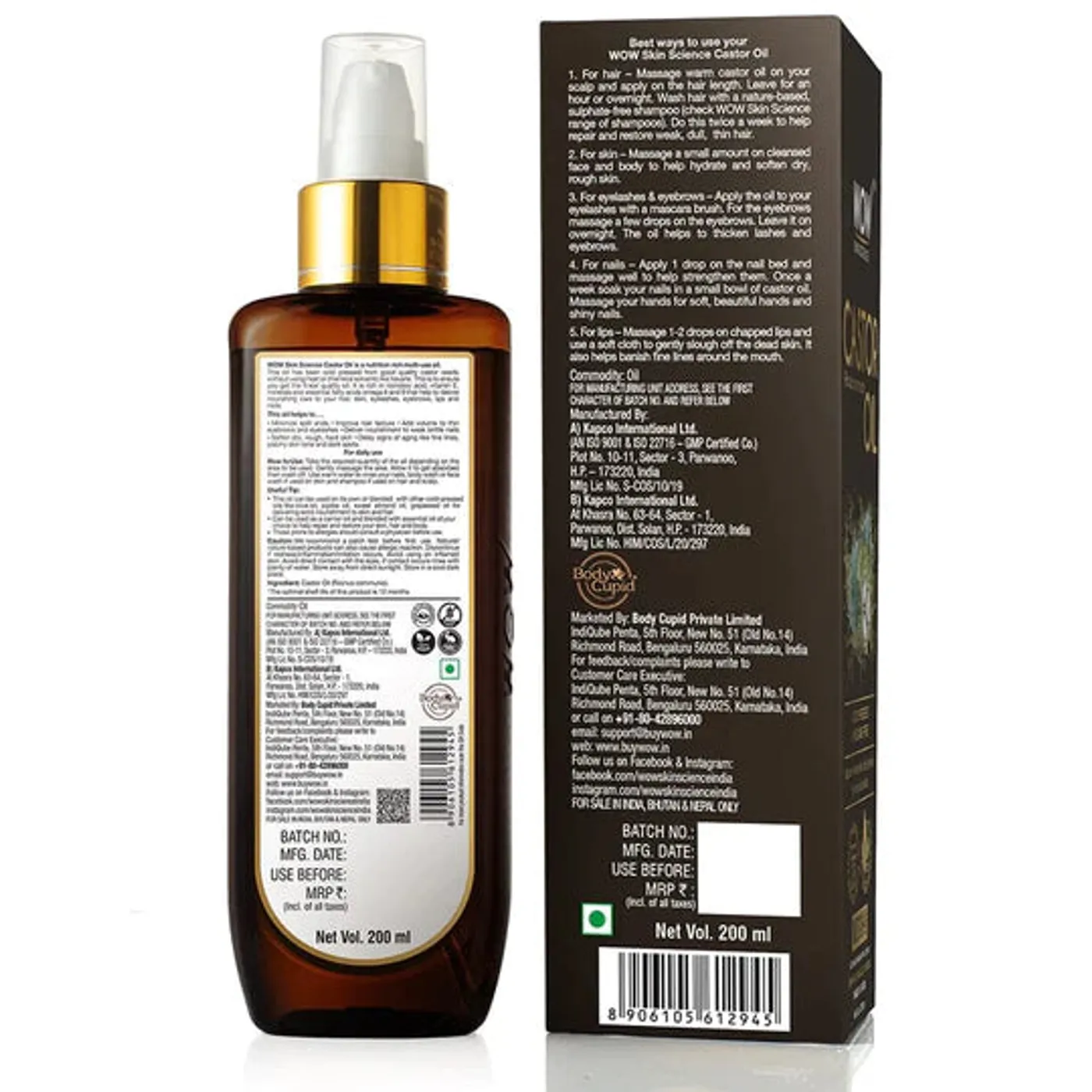 Castor Pure Hexane Free Castor Oil 200 ml - Image 7