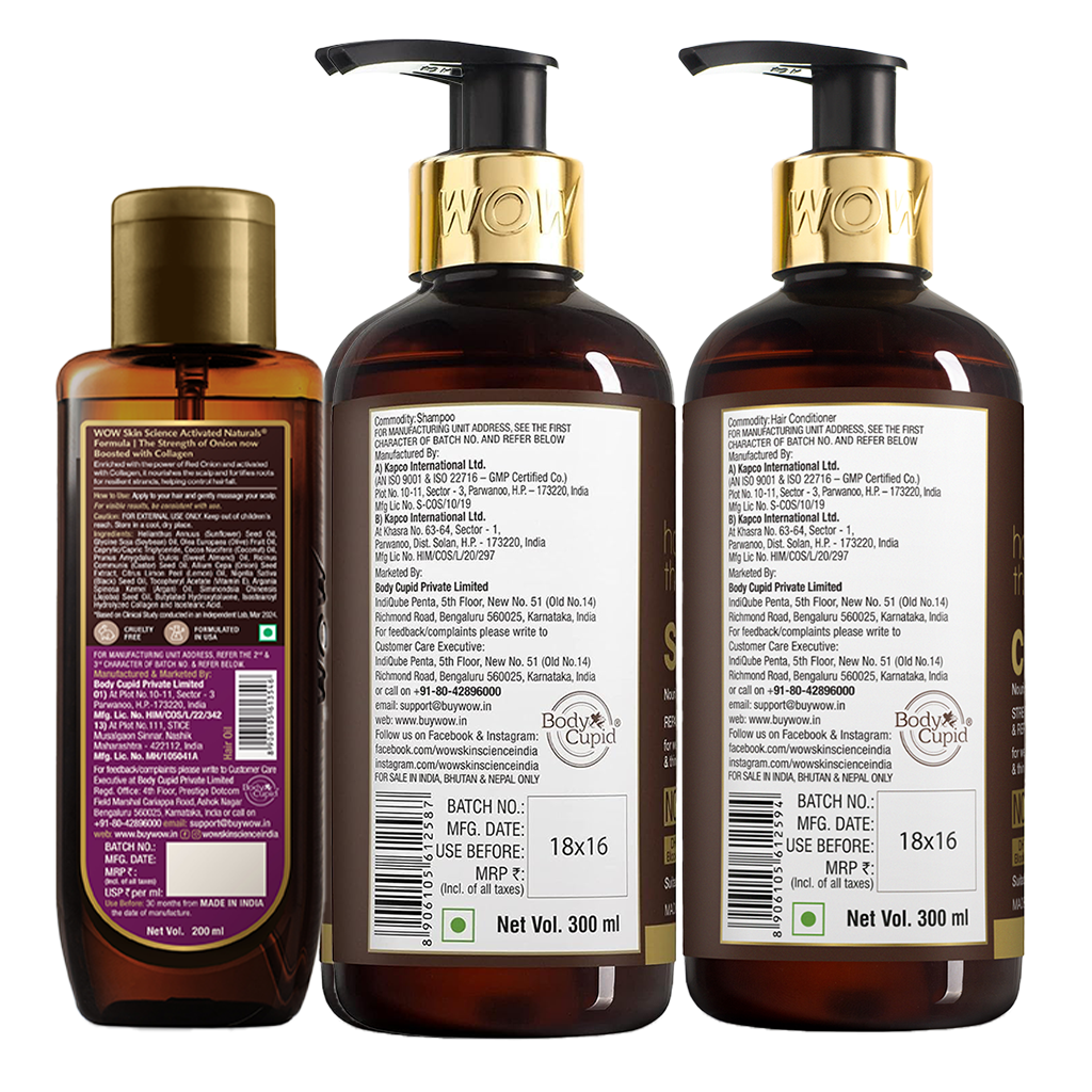 Buy Hair Loss Control Therapy Shampoo Conditioner Onion Hair Oil Online Buy Wow