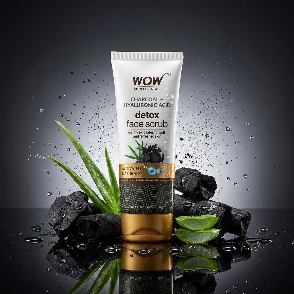 Activated Charcoal Face Scrub Deep Cleansing & Oil Control